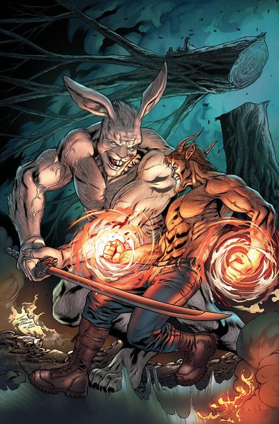 Man Goat & Bunny Man: Green...